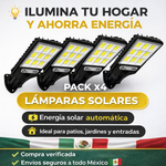 Pack x4 Unidades Lámpara Solar LED de Alto Ahorro – LUJOMEX©
